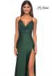 Picture of: Drape Neckline Jeweled Jersey Prom Dress with High Slit in Dark Emerald, Style: 31221, Detail Picture 7