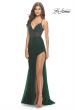 Picture of: Rhinestone Fully Embellished Prom Dress with Sheer Bodice in Dark Emerald, Style: 31256, Detail Picture 7