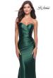 Picture of: Sweetheart Trumpet Liquid Jersey Gown with Ruching in Dark Emerald, Style: 31322, Detail Picture 7