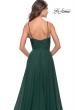 Picture of: Chiffon Dress with Pleated Bodice and Pockets in Dark Emerald, Style: 31500, Detail Picture 7