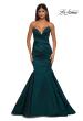Picture of: Mermaid Stretch Mikado Evening Dress with Illusion Back in Dark Emerald, Style: 32791, Detail Picture 7