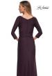 Picture of: Ultra Soft Jersey Long Dress with Three-Quarter Sleeves in Dark Garnet, Detail Picture 6