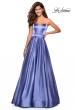 Picture of: Strapless Metallic Prom Gown with Empire Waist in Dark Periwinkle, Style: 27506, Main Picture
