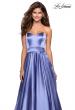 Picture of: Strapless Metallic Prom Gown with Empire Waist in Dark Periwinkle, Style: 27506, Detail Picture 4
