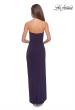 Picture of: Long Strapless Jersey Dress with Side Ruching in Dark Purple, Style: 28204, Back Picture