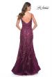 Picture of: Mermaid Sequin and Beaded Embellished Prom Dress in Dark Berry, Style: 32049, Detail Picture 8