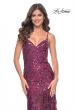 Picture of: Mermaid Sequin and Beaded Embellished Prom Dress in Dark Berry, Style: 32049, Detail Picture 13