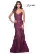 Picture of: Mermaid Sequin and Beaded Embellished Prom Dress in Dark Berry, Style: 32049, Detail Picture 7