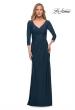 Picture of: Ultra Soft Jersey Long Dress with Three-Quarter Sleeves in Dark Teal, Main Picture