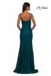 Picture of: Fitted Stretch Lace Dress with Scallop Neckline in Dark Teal, Style: 32933, Detail Picture 10