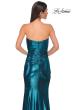 Picture of: Strapless Chic Metallic Jersey Dress with Criss Cross Bodice in Dark Teal, Style 32876, Detail Picture 14