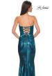 Picture of: Mermaid Metallic Prom Dress with Sweetheart Strapless Top in Dark Teal, Style 32995, Detail Picture 20