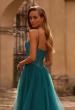 Picture of: Rhinestone Embellished Bodice Prom Dress with Full Skirt in Dark Teal, Style: 32668, Detail Picture 2