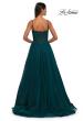 Picture of: Beautiful A-line Tulle Dress with Eyelet Neckline and Lace Top in Dark Teal, Style: 32594, Detail Picture 7