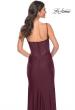 Picture of: Chic Jersey Dress with Ruching and Illusion Back in Dark Wine, Style: 32287, Detail Picture 10
