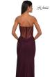 Picture of: Evening Dress with Illusion Strapless Bodice and Lace Applique in Dark Wine, Style: 32912, Detail Picture 14