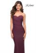 Picture of: Sweetheart Strapless Gown with Side Ruching in Dark Wine, Style: 30502, Detail Picture 2