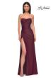 Picture of: Strapless Prom Dress with Side Ruching and Lace Up Back in Dark Wine, Style 33012, Detail Picture 2