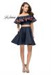 Picture of: Denim Two Piece Dress with Floral Detail and Pockets in Dark Wash, Style: 26627, Detail Picture 2