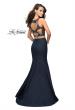 Picture of: Two Piece Mermaid Prom Dress with Denim Skirt in Dark Wash, Style: 25614, Back Picture