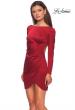 Picture of: Long Sleeve Dress with Wrap Skirt and Open Back in Deep Red, Style: 28192, Main Picture