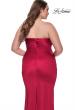 Picture of: Strapless Satin Plus Size Dress with Ruching in Deep Red, Style: 32194, Detail Picture 8