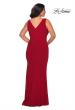 Picture of: Jersey Plus Size Prom Dress with V-Neckline and Slit in Deep Red, Style: 28882, Detail Picture 3