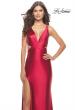 Picture of: Unique Liquid Jersey Dress with Cut Outs in Deep Red, Style: 31374, Detail Picture 8