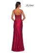 Picture of: Chic Stretch Satin Dress with Illusion Mesh Back in Deep Red, Style: 32640, Detail Picture 9