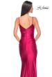 Picture of: Chic Stretch Satin Gown with V Neckline and Ruching in Deep Red, Style: 32075, Detail Picture 11