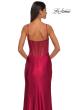 Picture of: Chic Stretch Satin Dress with Illusion Mesh Back in Deep Red, Style: 32640, Detail Picture 11