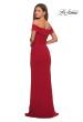 Picture of: Long Off The Shoulder Prom Dress with Deep V-Neck in Deep Red, Style: 28132, Detail Picture 5