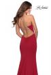 Picture of: Long Jersey Prom Dress with Beaded Strappy Back in Deep Red, Style: 28526, Detail Picture 5