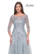 Picture of: A-Line Lace and Beaded Mother of the Bride Gown in Dusty Blue, Style: 31795, Detail Picture 1