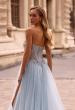 Picture of: A-line Tulle Prom Dress with Stunning Floral Beaded Design in Dusty Blue, Style: 32862, Detail Picture 2