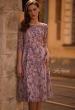 Picture of: Tea Length Embroidered Dress with Sheer Sleeves, Style: 27971, Main Picture
