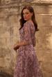 Picture of: Tea Length Embroidered Dress with Sheer Sleeves, Style: 27971, Detail Picture 2