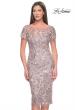 Picture of: Knee Length Beaded Lace Mother of the Bride Dress in Dusty Mauve, Style: 31775, Main Picture