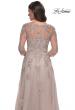 Picture of: Tulle and Lace A-Line Dress with V Neckline in Dusty Mauve, Style: 30398, Detail Picture 9