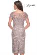 Picture of: Knee Length Beaded Lace Mother of the Bride Dress in Dusty Mauve, Style: 31775, Back Picture