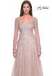 Picture of: Beautiful A-line Tulle and Lace Long Sleeve Gown in Dusty Mauve, Style: 31937, Detail Picture 1