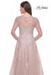 Picture of: Beautiful A-line Tulle and Lace Long Sleeve Gown in Dusty Mauve, Style: 31937, Detail Picture 2