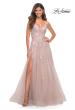 Picture of: Tulle A-line Dress with Jeweled Lace Appliques in Dusty Mauve, Detail Picture 1
