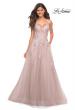 Picture of: Tulle A-line Dress with Jeweled Lace Appliques in Dusty Mauve, Detail Picture 6