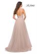 Picture of: A-line Tulle Gown with V Neckline and Pockets in Dusty Mauve, Detail Picture 7