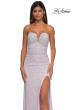 Picture of: Strapless Net Jersey Prom Dress with Unique Rhinestones in Dusty Pink, Style: 32774, Detail Picture 15