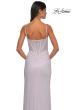 Picture of: Rhinestone Net Jersey Ruched Dress with Corset Top in Dusty Pink, Style: 32753, Detail Picture 16