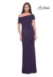 Picture of: Jersey Evening Gown with Asymmetrical Neckline in Eggplant, Style: 31459, Main Picture