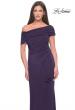 Picture of: Jersey Evening Gown with Asymmetrical Neckline in Eggplant, Style: 31459, Detail Picture 3
