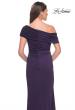 Picture of: Jersey Evening Gown with Asymmetrical Neckline in Eggplant, Style: 31459, Detail Picture 4